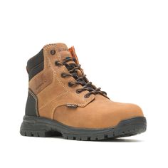 Wolverine-Piper Composite Toe Work Boot - Women's Extended hours won't matter as long as your feet stays dry in the Piper Composite Toe work boot by Wolverine. Waterproof full-grain leather upper, slim composite toe, cushioned footbed, lightweight EVA midsole and rubber sole make this lace-up boot a reliable choice. Click here for Boot Measuring Guide. Brown Work Boots, Composite Toe Work Boots, Womens Work Boots, Michael Kors Fashion, Work Boot, Nike Fashion, Work Boots, Lace Up Boots, Full Grain Leather