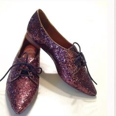 Sparkly Flats, Glitter Flats, Loafers, Slip On, Glitter