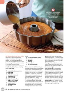 a person pouring batter into a cake pan