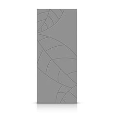 the back side of a book with an abstract design on it, in grey and white