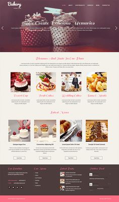 the bakery website is clean and ready to be used for business purposes, including food items