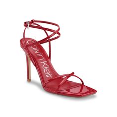 Prom 2023, Calvin Klein Red, Calvin Klein Shoes, Red Heels, Dress Sandals, Stiletto Heel, Classic Looks, Snug Fit, Open Toe