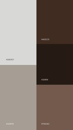 four different shades of brown and grey with the same color scheme in each one corner