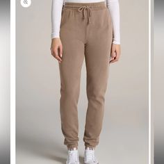 Wearever Fleece Slim-Fit High-Waisted Women's Garment Dye Sweatpants In Latte Slim-Fit High-Rise Waist Elastic Waistband With Drawstring Single Back Pocket Side Pockets Inseam Is A Large Extra Tall Which Is A 36in+ (See Descriptive Website Photo) All Measurements Are Listed In Photos. Missed The Return Window And Didn’t Want Store Credit. Tall Pants, Track Pants, Brown Color, Pant Jumpsuit, High Rise, Sweatpants, Pants For Women, Slim Fit, Dye