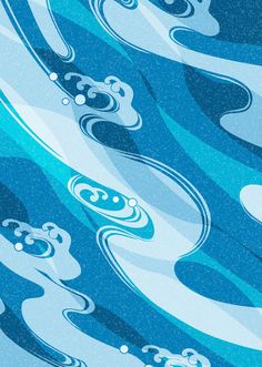 an abstract blue and white background with waves