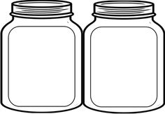 two jars with lids on each side