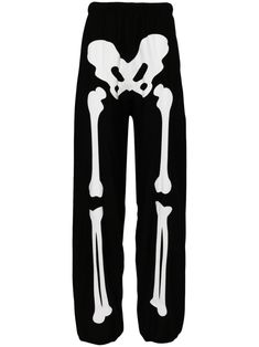 black/white cotton skeleton print elasticated waistband two side inset pockets elasticated ankles Casual Black Pants With Skull Print, Skeleton Sweatpants, Skeleton Skirt, Skeleton Pants, Halloween Pants, Skeleton Clothes, Duo Halloween Costumes, The Soloist, City Shorts