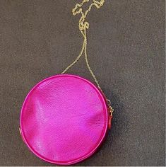 Elevate your fashion game with our latest must-have accessory, the Fuchsia Metallic Leather Circle Disco Bag. This hot pink bag is sure to turn heads and make a statement wherever you go. Crafted from high-quality metallic leather, this bag is durable and adds a touch of luxury to your outfit. The circular shape of this disco bag is not only trendy but also functional, providing ample space to carry all your essentials while remaining compact and lightweight. The fuchsia color adds a bold and playful touch to any outfit, making it perfect for a night out or adding some personality to your everyday look. With its adjustable strap, this bag can be worn as a crossbody or carried as a shoulder bag, giving you versatility in how you style it. It features a zip closure to keep your belongings se Gucci Tattoo, Hot Pink Accessories, Hot Pink Bag, Circle Purse, Boho Cross, Rattan Bag, Vintage Leather Bag, Pink Metallic, Embroidered Leather