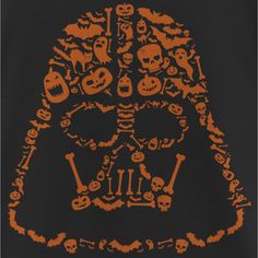 a star wars poster with pumpkins and skulls on it