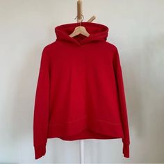 Zara Bright Red Roomy Sweatshirt With Hooded Collar And Long Sleeves. Fleece Inside. Ribbed Trim At The Cuffs On The Wrists. Soft And Cozy! Nwot. Never Worn. Red Cotton Sweatshirt For Winter, Cozy Fit Red Tops For Winter, Oversized Red Hoodie With Drawstring, Red Stretch Crew Neck Sweatshirt, Red Cotton Hoodie For Fall, Red Relaxed Fit Winter Sweater, Red Relaxed Fit Sweater For Winter, Red Winter Sweater For Loungewear, Cozy Red Cotton Sweater