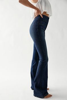 We The Free Jayde Flare Jeans Flair Jeans, High Waisted Flare Jeans, All Jeans, Country Outfits, Flared Jeans, Western Wear, Boho Outfits, Flare Jeans, Stretch Denim