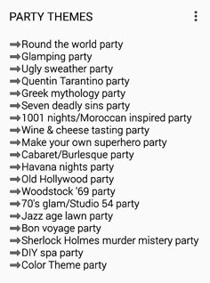 the party themes list is shown in black and white