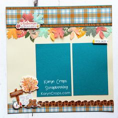 a scrapbook page with an autumn theme