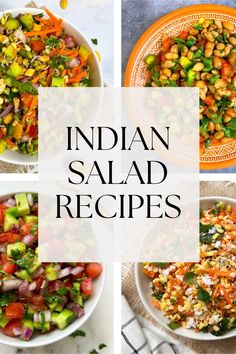 Indian Food Salad, Raw Vegan Indian Recipes, Indian Pasta Salad, Summer Indian Food, Easy Vegetable Salad Recipes, Healthy Dinner Recipes Vegetarian Indian, Basic Salad Recipes