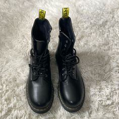 Nwot Blk Combat Boots Sz 8 But Seem Slightly Smaller. Zipper Closure On Side. No Brand. Casual Combat Boots With Zipper For Winter, Casual Winter Combat Boots With Zipper Closure, Casual Winter Combat Boots With Zipper, Casual Martin Boots With Zipper Closure, Winter Streetwear Combat Boots With Zipper Closure, Winter Streetwear Combat Boots With Zipper, Black High Ankle Martin Boots With Zipper, Edgy Combat Boots With Zipper And Round Toe, Edgy Combat Boots With Zipper Closure And Round Toe