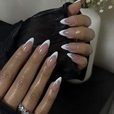 FREE SHIPPING ON ORDERS $9.95+ Buy 3 Get 1 More Free CODE: 4YOU Buy 5 Get 5 More Free CODE: 5FREE Nails Short Almond, White French Nails, Almond Nails French, White Tip Nails, French Tip Press On Nails, Press On Nails Short, White French Tip, Short Almond, French Tip Acrylic Nails