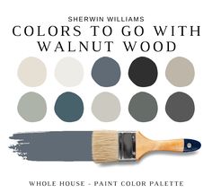 the color scheme for sherylin williams's colors to go with walnut wood