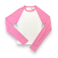 New With Tags Size Small . Full Tilt Cropped Y2k Vibes Baby Tee Baby Tee Pink, Pink Long Sleeve Stretch T-shirt, Sporty Raglan Sleeve Summer Tops, Pink Stretch T-shirt For Spring, Summer Raglan Sleeve Crop Top, Casual Summer Crop Top With Raglan Sleeves, Casual Raglan Sleeve Crop Top For Summer, Fitted Raglan Sleeve Tops For Summer, Sporty Fitted Raglan Sleeve Tops