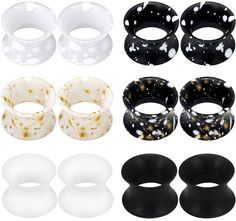 PRICES MAY VARY. [Ear Gauges Pack]: You will get 6 pairs of silicone ear tunnels in the same size, providing great value for your money. Suitable for all occasions and can match perfectly with a variety of outfits. Silicone Gauges Earrings Size:16mm (5/8 inch) [Material]: Created by high quality, flexible silicone for comfortable all-day wear. Provides a smooth surface while being lightweight,non-toxic,allergy free.Material reduces pain when expanding your ear lobes and is lightweight for easy h Gauges Earrings, Ear Gauges Plugs, Ear Tunnels, Body Jewelry Piercing, Tunnels And Plugs, Gauged Earrings, Ear Gauges, Plugs Earrings, Gauges Plugs