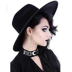 What's in the box:Hat; Types:Hat; Style:Punk  Gothic; Material:Polyester; Listing Date:10/31/2023 Goth Hat, Restyle Clothes, Black Wide Brim Hat, Attitude Clothing, Tokyo Street Fashion, Black Fedora, Hipster Grunge, Fashion Edgy, Witch Fashion