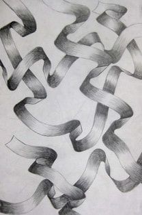 an image of some type of art that is drawn in graphite on white paper