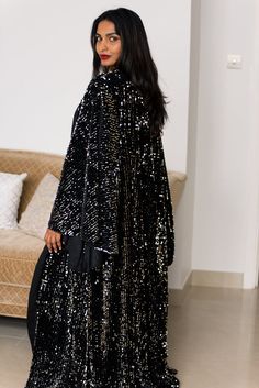 Luxuriate in this velvet sequins wrap dress with wide sleeves. Savor the elegance of this hand-finished kimono robe that looks like a piece of art. Buy now! Dress With Wide Sleeves, Sequin Wrap Dress, Sequin Kimono, Kimono Dressing Gown, Velvet Wrap Dress, Petite Plus Size, Velvet Kimono, Long Cocktail Dress, Silk Kimono Robe