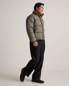 The perfect jacket for your cold-weather adventures is here: our Responsible Down Puffer Jacket. You'll be warm all winter long in even the coldest of climates, and the water-repellent and wind-resistant fabric make this jacket perfect for any winter activity. Plus, our down products are sourced responsibly to ensure best practices in animal welfare. Meet your new winter wardrobe staple for years to come.  | Quince | Men's Responsible Down Puffer Jacket in Faded Cargo, Size XL, Recycled Polyeste Winter Outdoor Puffer Jacket With Pockets, Outdoor Winter Wear Puffer Jacket With Fleece Lining, Winter Puffer Outerwear For Outdoor Activities, Outdoor Winter Puffer Jacket With Fleece Lining, Winter Puffer Jacket With Fleece Lining For Outdoor, Urban Winter Puffer Jacket For Outdoors, Urban Puffer Jacket For Outdoor Winter, Urban Down Outerwear For Winter, Urban Style Down Outerwear For Winter