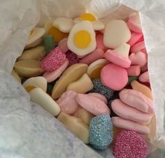 there are many different candies in the bag