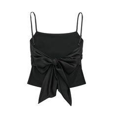 Style: Sexy Fit: Slim Fabric: Polyester Pattern: Solid Element: Backless,Tie Top Length: Regular Neckline: Spaghetti Strap Product Type: Camis Main Composition: Polyester Season: Summer Sleeveless Crop Top With Bow For Party, Sleeveless Bow Crop Top For Party, Elegant Sleeveless Crop Top For Beach, Sleeveless Bow Tank Top For Summer, Elegant Crop Top With Bow, Sleeveless Party Top With Bow, Sleeveless Bow Top For Party, Sleeveless Bow Tank Top For Party, Sleeveless Party Tank Top With Bow