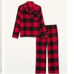 Red And Black Plaid Flannel Pajama Set By Old Navy! Brand New With Tags Size Xl Red And Black Plaid Pajamas, Old Navy Pajamas, Matching Pajama, Buffalo Plaid Flannel, Jam Session, Pajama Fashion, Flannel Pajama Pants, Red Plaid Flannel, Flannel Pajama Sets