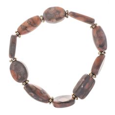 "Find the John Bead Jasper No.82 Natural Stone Stretch Bracelet at Michaels. com. This handmade bead bracelet, made using brown jasper and silver colored spacer beads, will make a fantastic addition to your accessory collection. Called the stone of fairness and justice, jasper has long been a beloved stone. This handmade bead bracelet, made using brown jasper and silver colored spacer beads, will make a fantastic addition to your accessory collection. Called the stone of fairness and justice, ja Brown Jasper, Bracelets Handmade Beaded, Bead Bracelet, Stretch Bracelet, Spacer Beads, Stretch Bracelets, Natural Stone, Natural Stones, Jewelry Bracelets