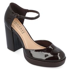 The most comfortable and stylish pair of heels that you will ever own.  • Round-Toe  • Buckle  • 4 mm Tru Comfort Foam™ insole  • 4- in Platform Heel  • Vegan Leather  
  All measurements are approximate and were taken using a size 6. Please note measurements may vary slightly by size. Dr Shoes, Black Platform Heels, Heels Online, Round Toe Pumps, Platform Block Heels, Cute Heels, Shoe Inspo, Block Heel Shoes, Dream Style