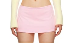 Pink Mini Skirt With Built-in Shorts, Pink Skirt With Built-in Shorts, Sporty Pink Skirted Bottoms, Pink Sporty Skirted Skort, Pink Fitted Mini Skirt Set, Summer Pink Tennis Skirt With Built-in Shorts, Summer Mini Tennis Skirt In Elastane, Summer Mini Tennis Skirt Made Of Elastane, Sporty Pink Swim Skirt For Spring