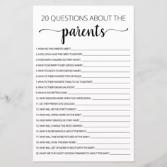 20 questions about the parents by dreamproject on etsyle com - free printable parent's day game