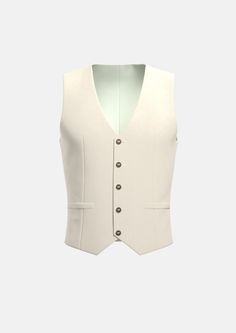 Sand Linen Vest - SARTORO Elegant Slim Fit Vest For Spring, Elegant Solid Color Vest For Summer, Tailored Linen Vest For Spring, Tailored Linen Spring Vest, Classic Formal Cotton Vest, Classic Summer Vest, Tailored Linen Vest For Summer, Elegant Tailored Vest For Summer, Classic Summer Business Vest