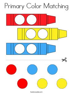 the printable worksheet for preschool to learn how to cut and color