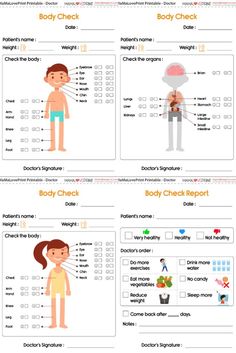 the human body worksheet is shown in three different ways, including diagrams and instructions