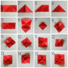 step by step instructions on how to make origami flowers for valentine's day