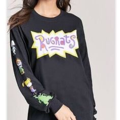 Brand New Forever21 Rugratz Sweatshirt Fashion Queen, Mens Fashion Edgy, Women Fashion Edgy, Graphic Tops, Tees For Women, Mens Graphic Tee, Forever 21 Tops, Women's Tops, Cute Shirts