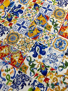 an image of colorful tiles on the floor