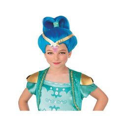 Top off your look for Halloween parties or trick-or-treating with the kids by wearing this Shimmer and Shine(TM) costume wig. This fabulous costume wig for Halloween completes your look from head to toe and will have guests believing the wish you grant will come true. Synthetic fibers. One size fits most.

o © 2016 Viacom International Inc. Blue Wig, Shimmer Shine, Red Sparkle, Shimmer And Shine, Your Hairstyle, Dress Halloween Costume, Shimmer N Shine, Cute Costumes, Costume Wigs