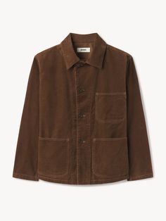 Golden Walnut Craftsman Corduroy Sportsman Jacket - Buck Mason- Modern American Classics Mens Chore Jacket, Brown Utility Sport Coat With Patch Pockets, Brown Cotton Utility Sport Coat, Brown Corduroy Sport Coat For Fall, Men’s Coat, Men’s Jackets, Chore Coat Men, Chore Jacket Men, Spring Outerwear