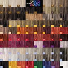 Hair Color Formulas Paul Mitchell, Paul Mitchell Xg Color Formulas, Paul Mitchell Demi Color Formulas, Color Formulations, Hair Color Swatches