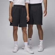 Elevate your casual game with Air Jordan. Smooth on the outside with unbrushed loops on the inside, these French terry shorts are all about classic comfort. An elastic waistband with internal drawcord secures your fit while a zippered back pocket provides secure storage. Casual Shorts For Men, Mens Fleece Shorts, Jordan Shorts, Black Jordans, French Terry Shorts, Jordan Air, Casual Game, Terry Shorts, Fleece Shorts