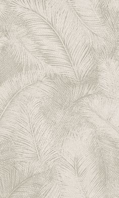 an image of a white wallpaper with palm leaves on the back and bottom half