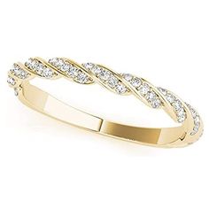 a yellow gold wedding band with diamonds