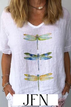 Get Exclusive 20% Off Now! CODE: GG20. Buy smart and save big with our limited-time women's clothing promotions. Shop now for timeless Grace and glamour. Kite Designs, Watercolor Dragonfly, Dragonfly Print, Cotton Shirts Women, Linen Tops, Dragonfly Prints, Dragonflies Design, Cotton Shirts, Shirts Women