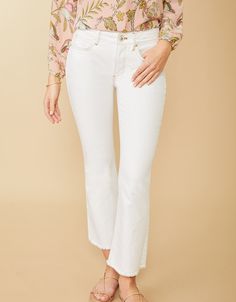 It's the staple piece your closet has been asking for: our pearl white Ellington Kick Flare Jean features front and back pockets in our ultra-stretchy denim that softens with wear for all-day comfort. Style with your favorite Spartina tops to give these jeans a new look with each wear. Kick Flare Jeans, Spartina 449, Kick Flares, Comfort Style, Staple Pieces, Pearl White, Flare Jeans, Stretch Denim, Apparel Accessories