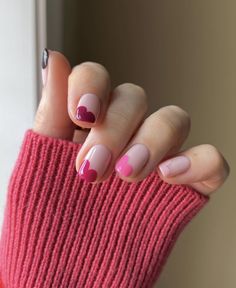 Sheer Nails, Easy Nails, Nail Forms, Nailed It, Funky Nails, Chic Nails, Valentine's Day Nails, Valentines Nails, Nail Manicure