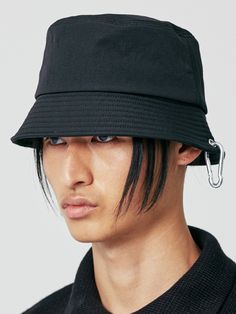 Editor's notesThis bucket hat features soft glossy and water-repellent nylon material, metal eyelet with a carabiner detail. It can be styled in various ways.- Soft glossy texture- Water-repellent nylon material- Metal eyelet with a carabinerMeasurements(in.)M / L- Brim length: 2.36 in. / 2.36 in.- Depth: 2.95 in. / 2.95 in.- Circumference: 22.83 in. / 23.62 in. *Model info: 6' 0'' / 154.32 lbs / Fitting size MComposition & Care- 100% Nylon- Please check the care labelDesigner- by S SY Waterproof Nylon Bucket Hat, Waterproof Nylon Bucket Hat For Outdoor, Functional Waterproof Bucket Hat, Nylon Bucket Hat With Short Brim For Outdoor, Outdoor Nylon Bucket Hat With Short Brim, Adjustable Nylon Bucket Hat With Short Brim, Black Nylon Bucket Hat, Nylon Bucket Hat With Short Brim For Summer, Functional Black Bucket Hat For Outdoor